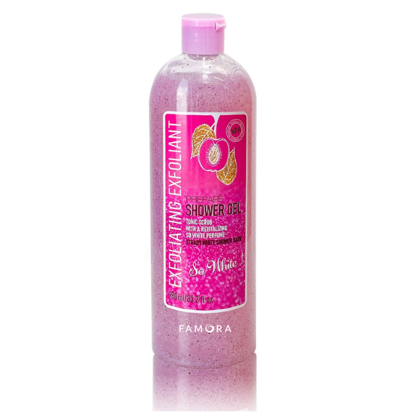 FAMORA So White Exfoliating Shower Gel (980ml)